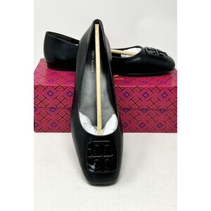 Tory Burch Calf Leather Georgia Ballet Perfect Black Flats